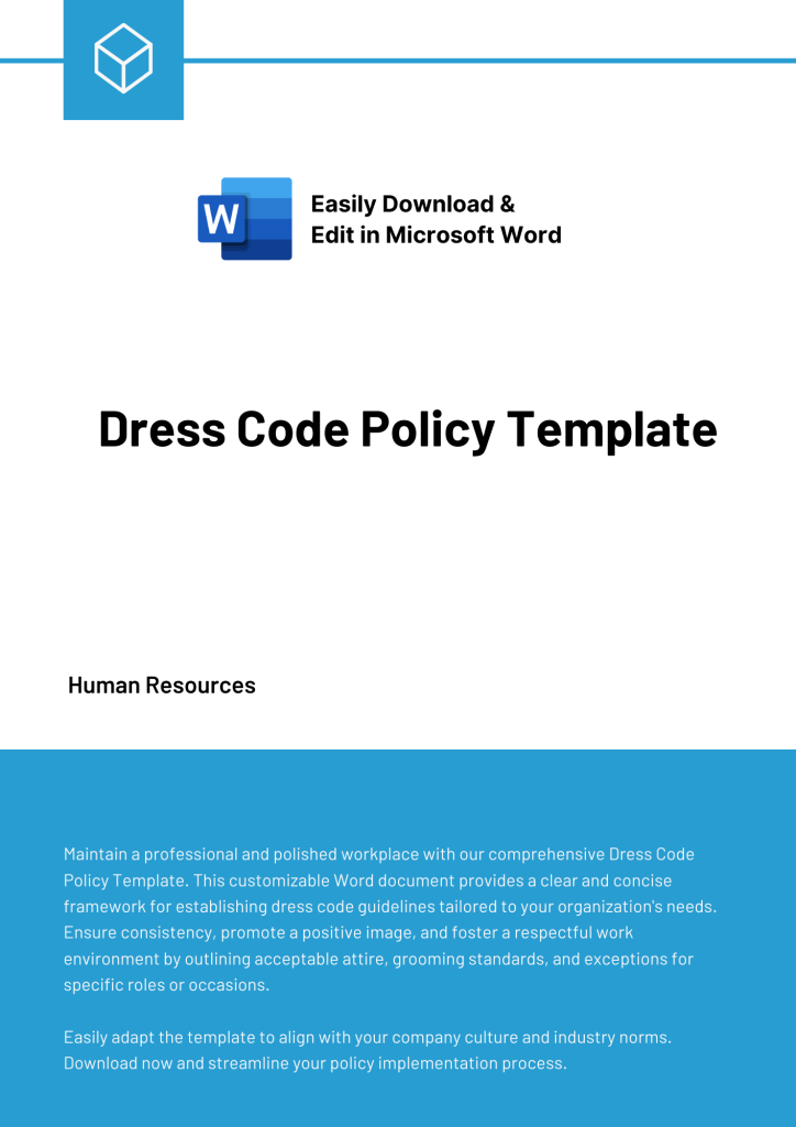 Dress Code Policy Template Expert Policy Templates