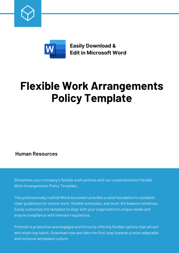 Flexible Work Arrangements Policy Template Expert Policy Templates