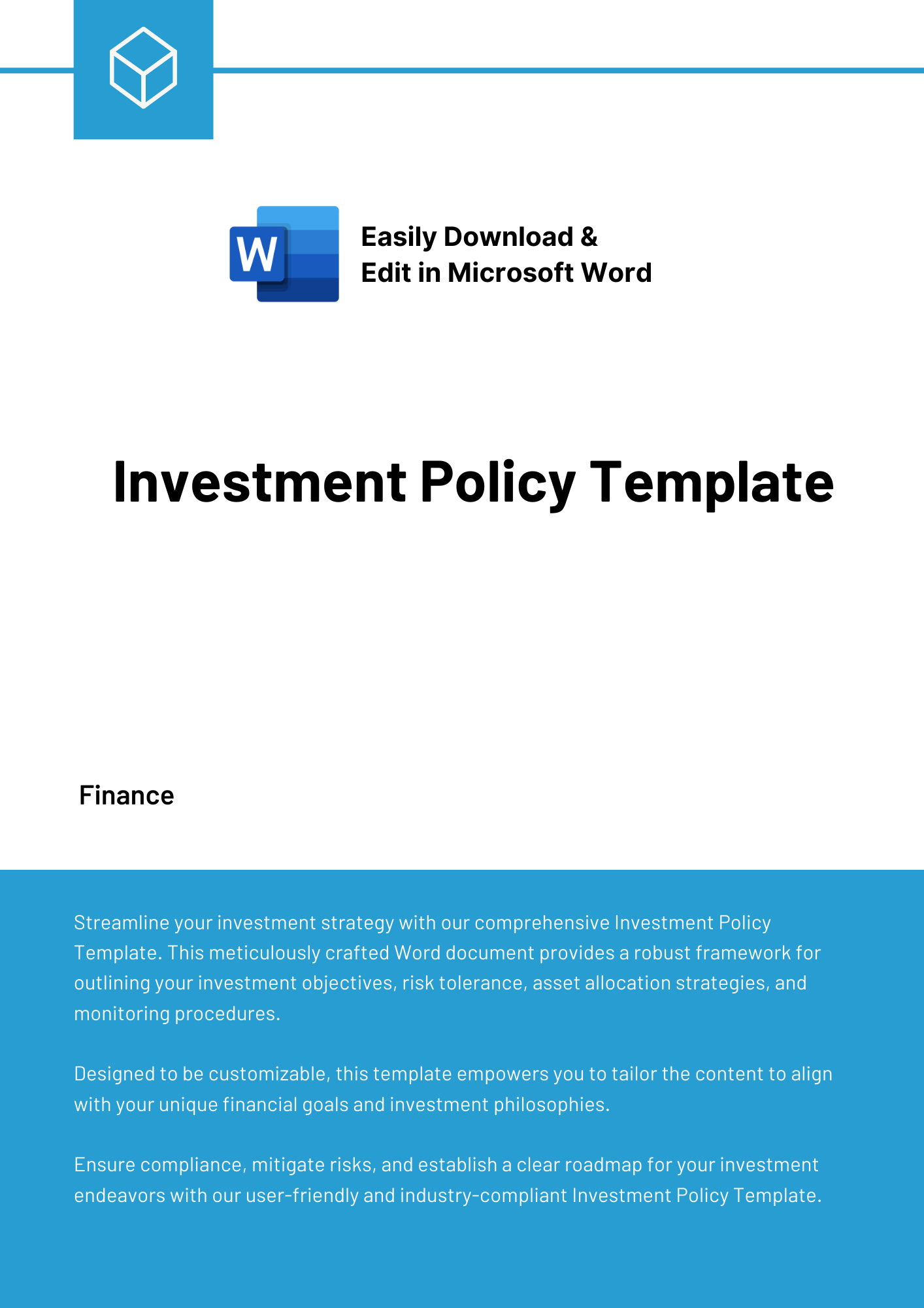 Investment Policy Template Expert Policy Templates
